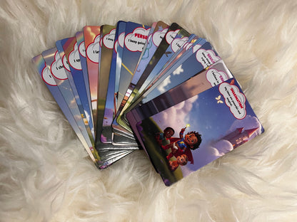 Affirmation Cards for Kids - Unleash Your Superpowers featuring Affirmation Boy & Girl